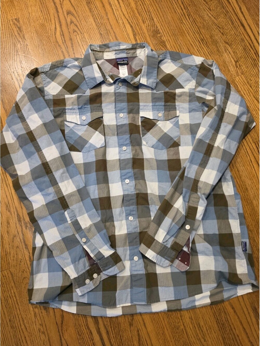 Patagonia Shirt Mens XL Plaid Organic Cotton Button Up Outdoor Long Sleeve